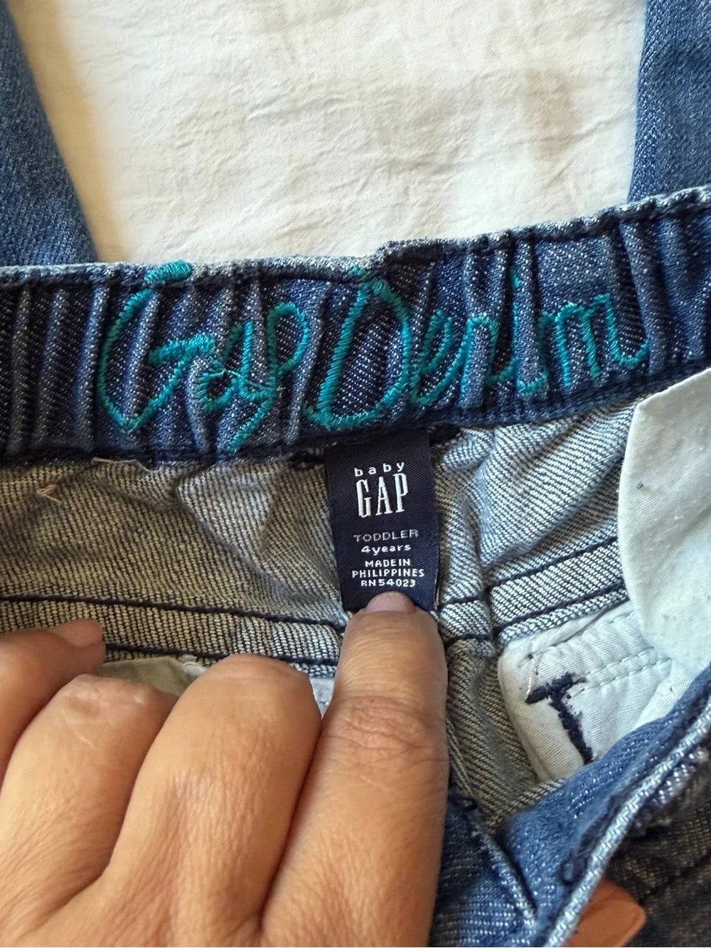 Vintage Baby Gap Flare Jeans Toddler 4Y Flap Pockets